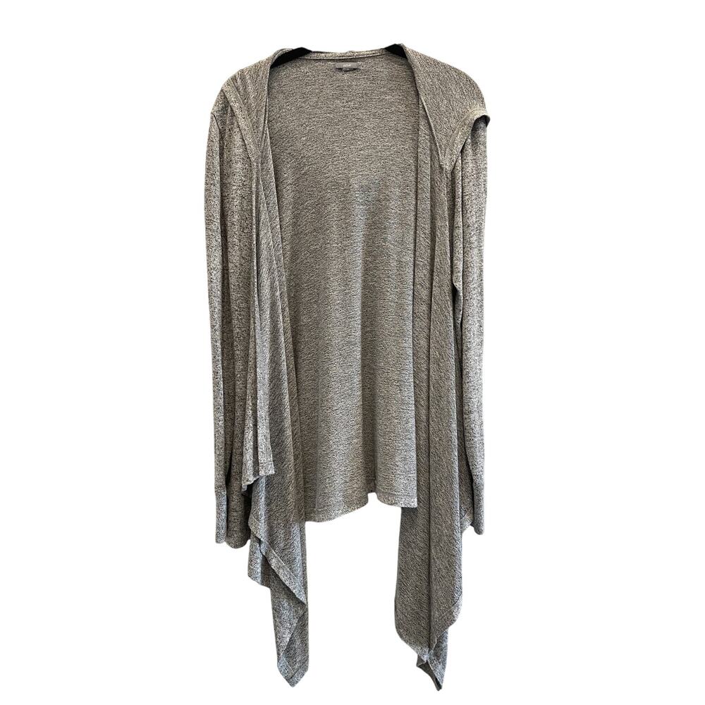 Aerie Sweater Womens Medium Cozy Flowy Casual Long Cardigan Gray Thumb Holes